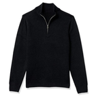 Mens Half Zip Sweater - V-Neck Knit | Smart Casual Lightweight Jumper