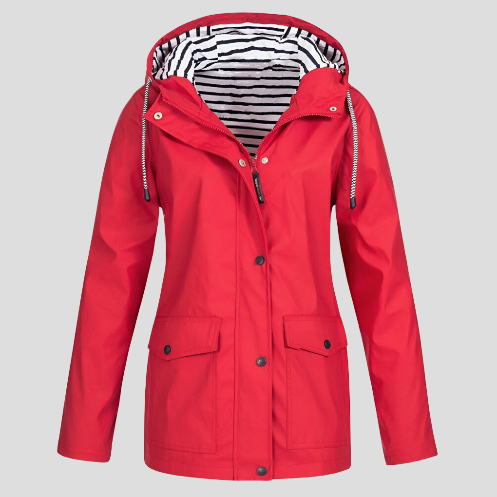 Women’s Waterproof & Windproof Hooded Jacket | Lightweight, Adjustable Fit & Ideal for Spring, Autumn & Mild Winter Weather