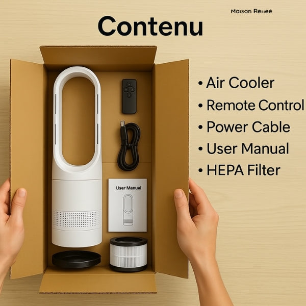 Climatizzatore Portatile 3-in-1 – Riscaldamento, Raffrescamento e Purificazione Aria con HEPA & UV