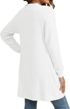 Women´s Oversized Cardigan - Cozy Wool Cardigan Long Knitwear