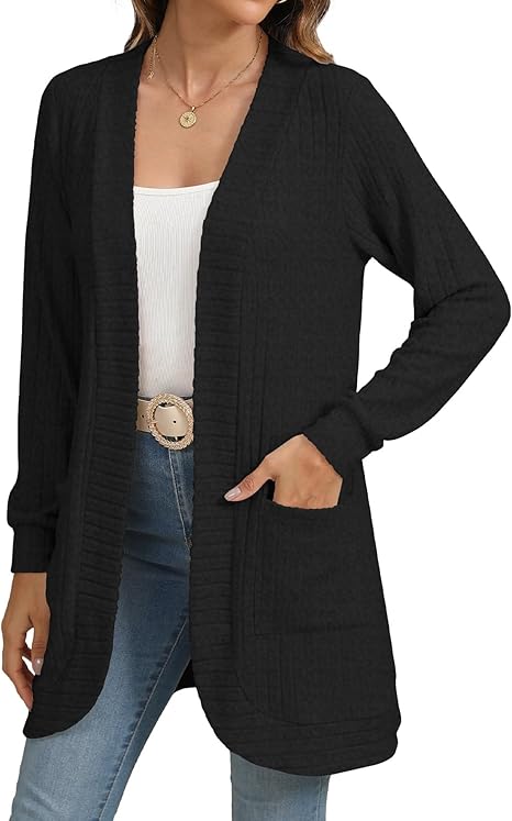 Women´s Oversized Cardigan - Cozy Wool Cardigan Long Knitwear