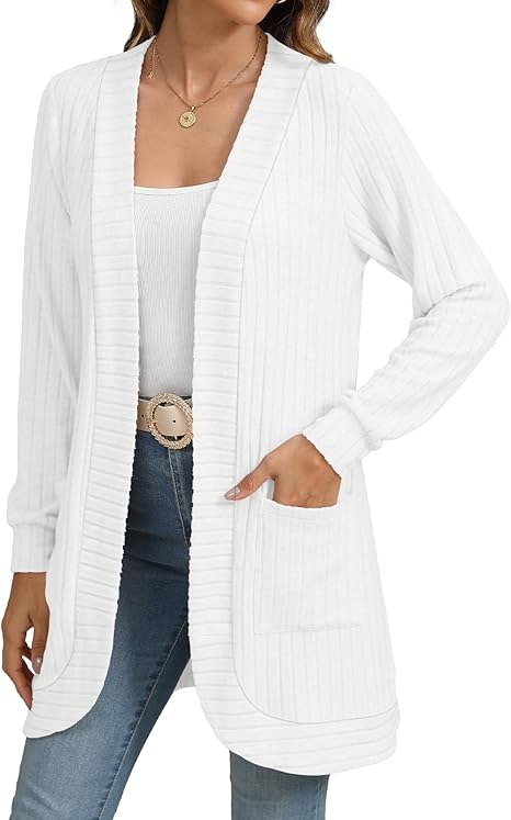 Women´s Oversized Cardigan - Cozy Wool Cardigan Long Knitwear