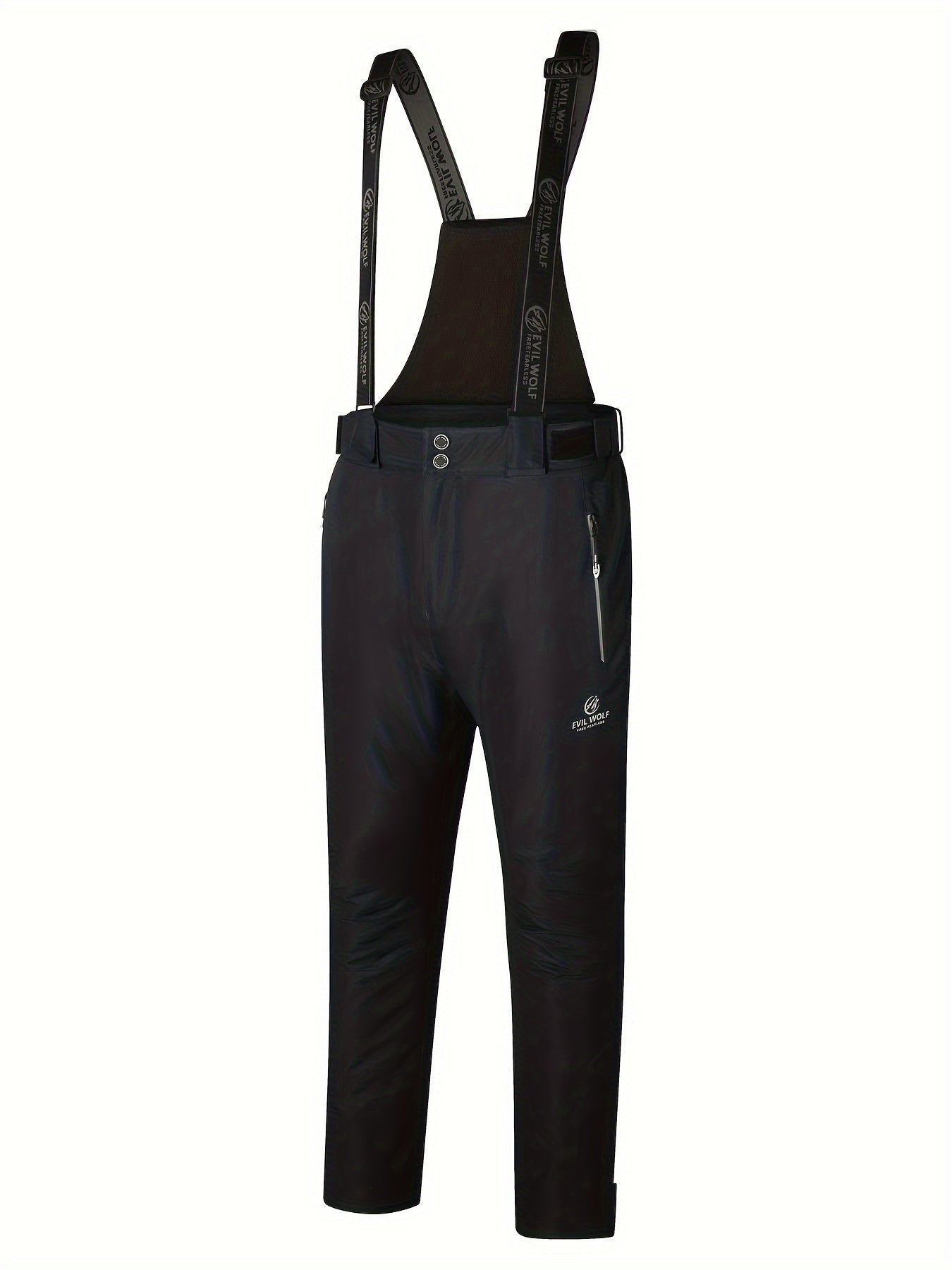 Herren Thermo-Skihose wasserdicht – Mit abnehmbaren Hosenträgern für Wintersport und Outdoor