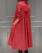 Women's Long Waterproof Raincoat | Weatherproof, Full-Zip & Adjustable Hood for Commuting and Travel