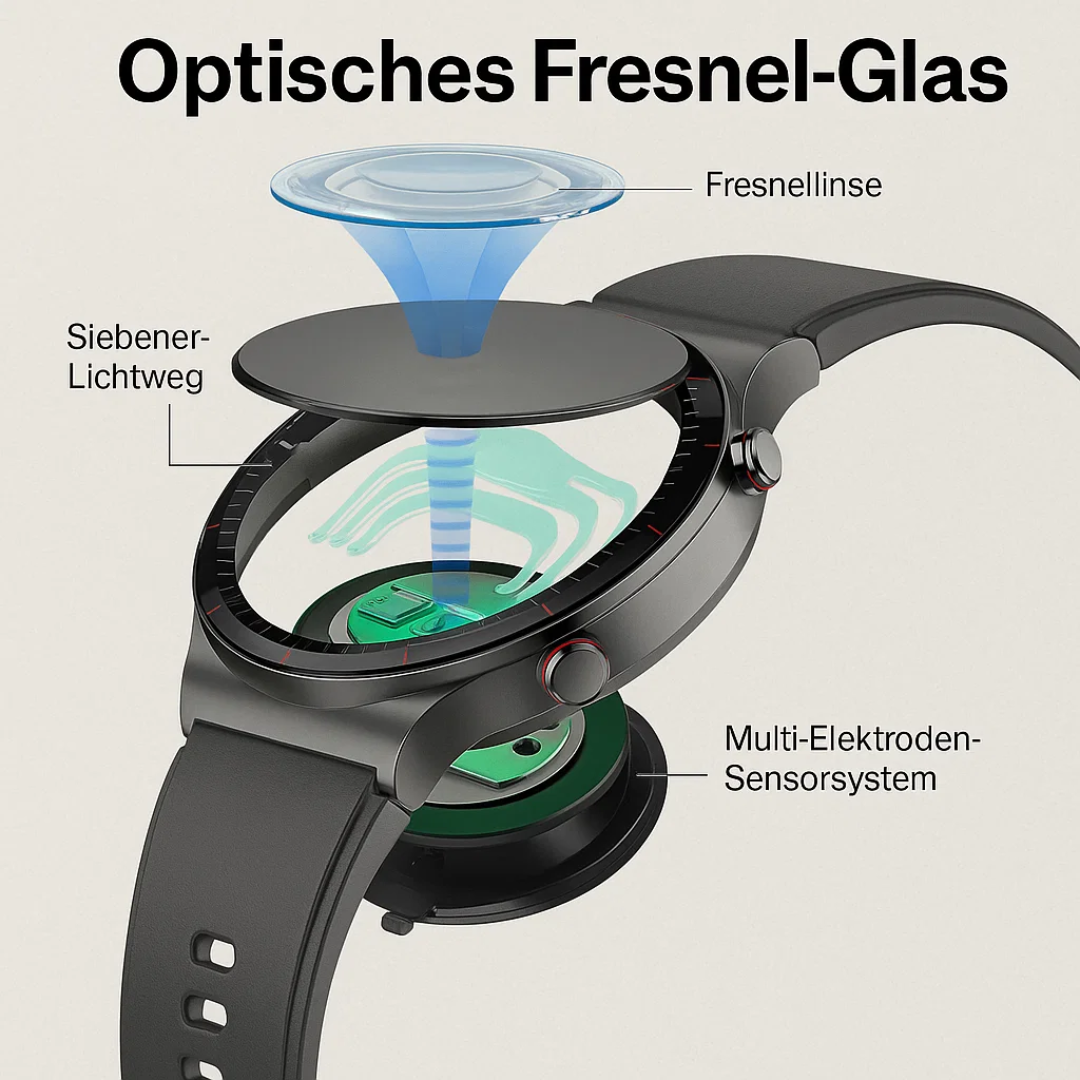 Smartwatch mit EKG und Blutdruck – medizinische Uhr mit EKG Funktion, Vorhofflimmern Smartwatch