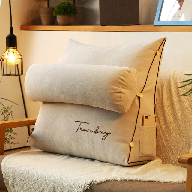 Rückenstützkissen in Keilform – Ergonomisches Keilkissen für Sofa und Rückenentlastung, in Anthrazit