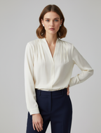 Women’s Puff Sleeve Satin Blouse