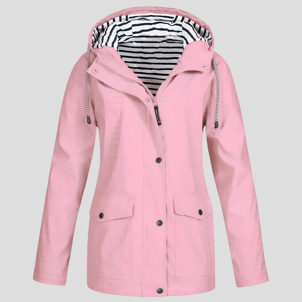 Women’s Waterproof & Windproof Hooded Jacket | Lightweight, Adjustable Fit & Ideal for Spring, Autumn & Mild Winter Weather