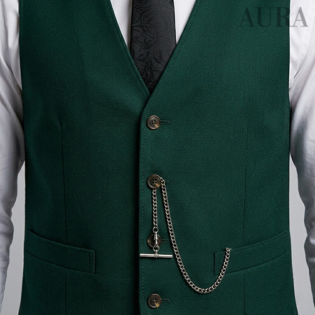 Men´s 3-Piece Slim Fit Suit - Blazer, Waistcoat & Trousers