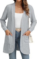 Women´s Oversized Cardigan - Cozy Wool Cardigan Long Knitwear