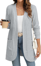 Women´s Oversized Cardigan - Cozy Wool Cardigan Long Knitwear