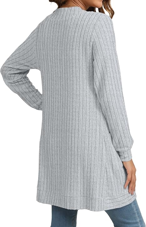 Women´s Oversized Cardigan - Cozy Wool Cardigan Long Knitwear