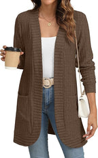 Women´s Oversized Cardigan - Cozy Wool Cardigan Long Knitwear