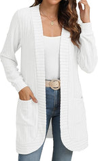 Women´s Oversized Cardigan - Cozy Wool Cardigan Long Knitwear