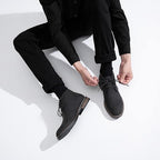 Ankle Boots - Lace Up Closure & Cushioned Ankle Support