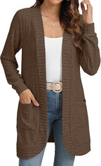 Women´s Oversized Cardigan - Cozy Wool Cardigan Long Knitwear