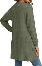 Women´s Oversized Cardigan - Cozy Wool Cardigan Long Knitwear