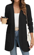 Women´s Oversized Cardigan - Cozy Wool Cardigan Long Knitwear