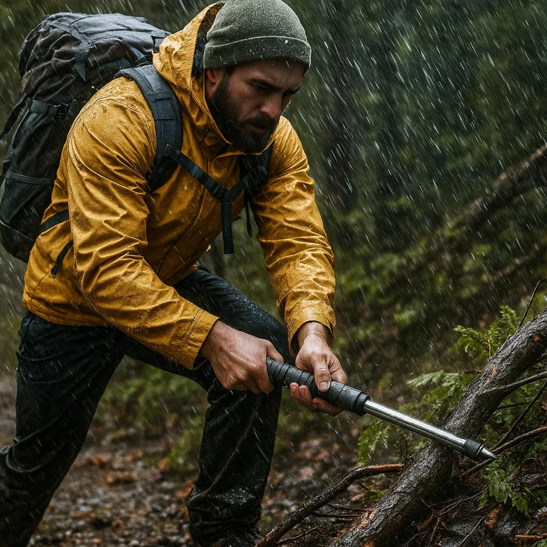 Ausziehbarer Schlagstock – faltbarer Wanderstock mit rutschfestem Griff, Selbstverteidigung Kampfstock
