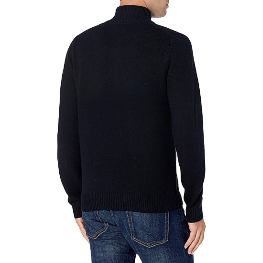 Mens Half Zip Sweater - V-Neck Knit | Smart Casual Lightweight Jumper