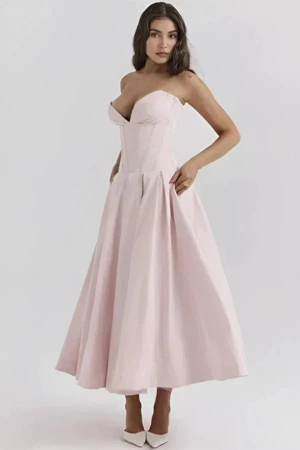 Strapless Midi Dress