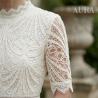 Lace Midi Dress With Sleeves