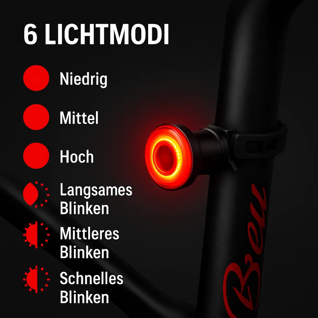 Fahrrad LED Rücklicht – intelligentes LED Rücklicht Fahrrad mit Bremslicht für mehr Sicherheit