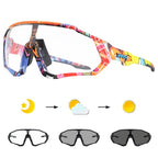 Fahrradbrille Damen & Herren – Selbsttönende, winddichte Brille für Mountainbike mit polarisierter Linse