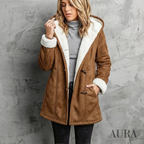Hooded Cashmere Feel Coat | Soft, Warm & Timeless Design for Modern Women