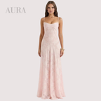 Enchanted Corset Maxi Dress With Lace Up Back