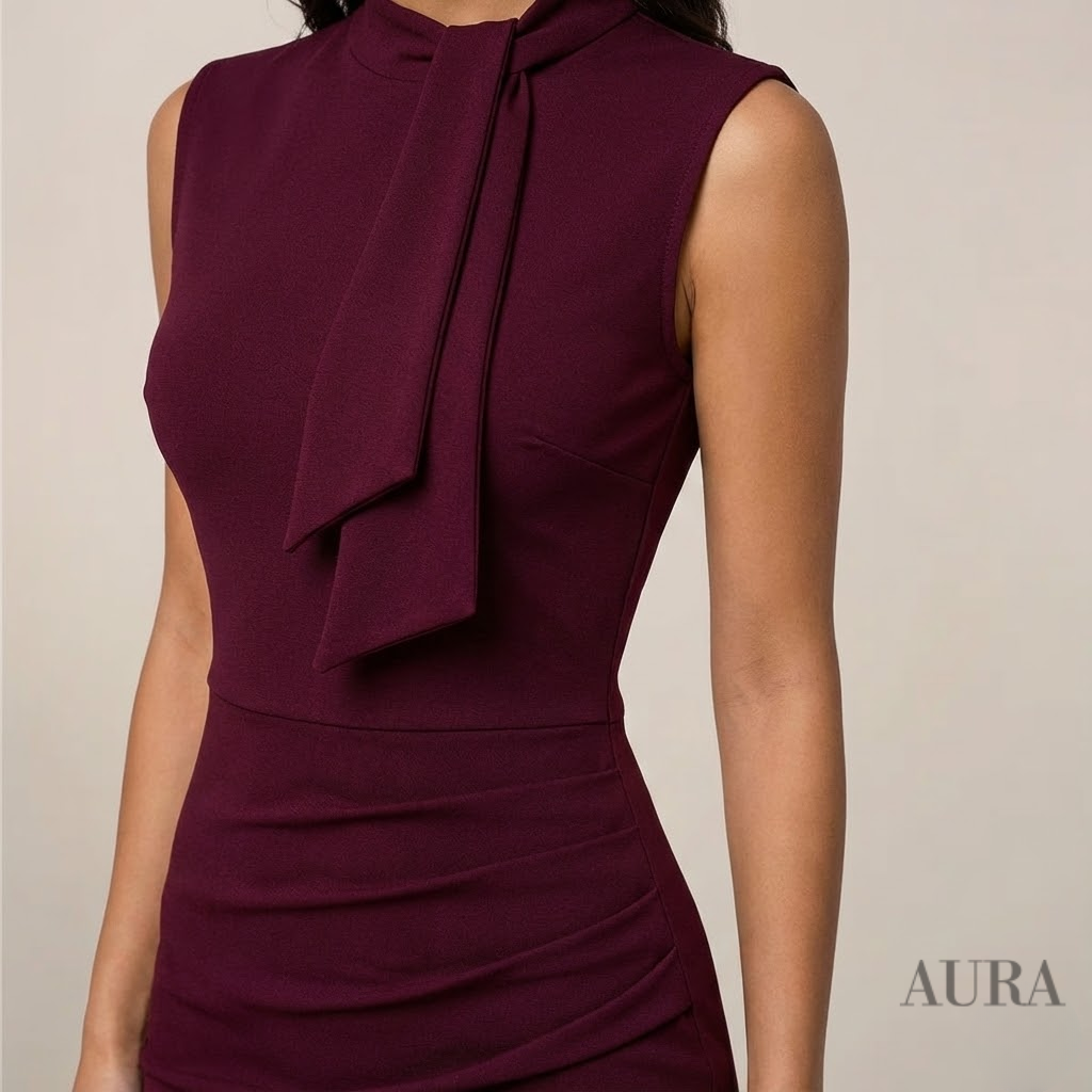 Elegant Wrap Midi Dress for Women