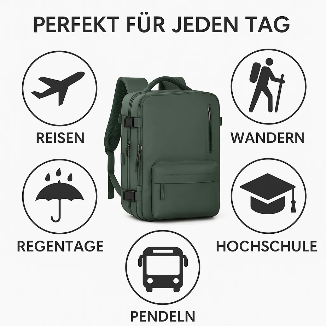 Damen Reiserucksack – wasserdichter Travel Rucksack für Frauen, vielseitiger Reiserucksack für unterwegs