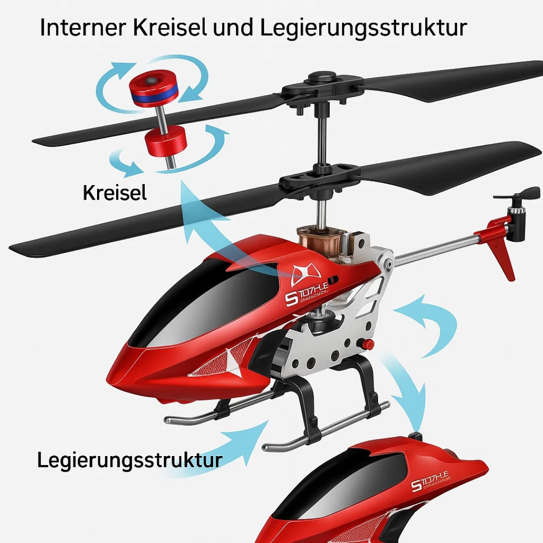 Mini Hubschrauber ferngesteuert mit Kamera – RC Helikopter S107H für Indoor Flugspaß