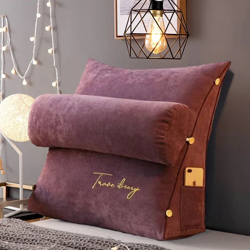 Rückenstützkissen in Keilform – Ergonomisches Keilkissen für Sofa und Rückenentlastung, in Anthrazit