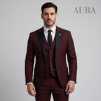 Men´s 3-Piece Slim Fit Suit - Blazer, Waistcoat & Trousers