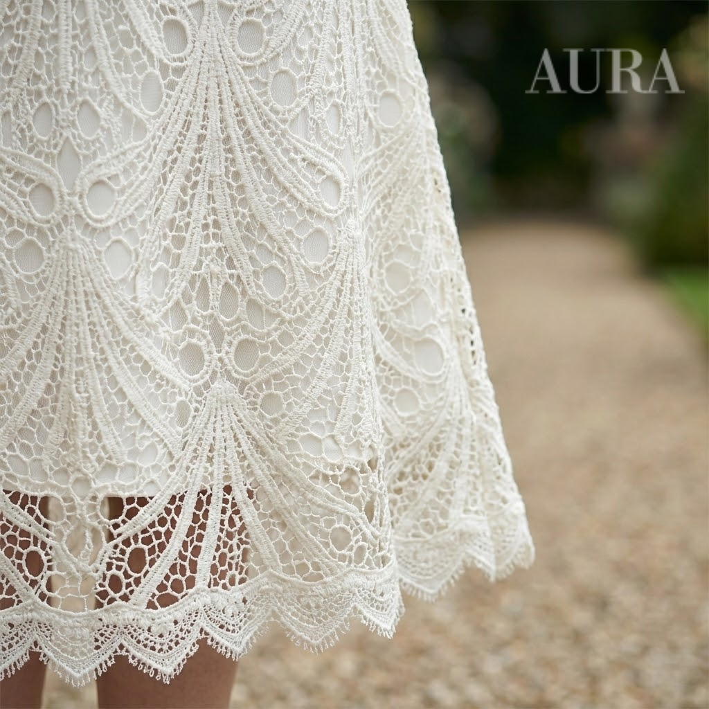 Lace Midi Dress With Sleeves