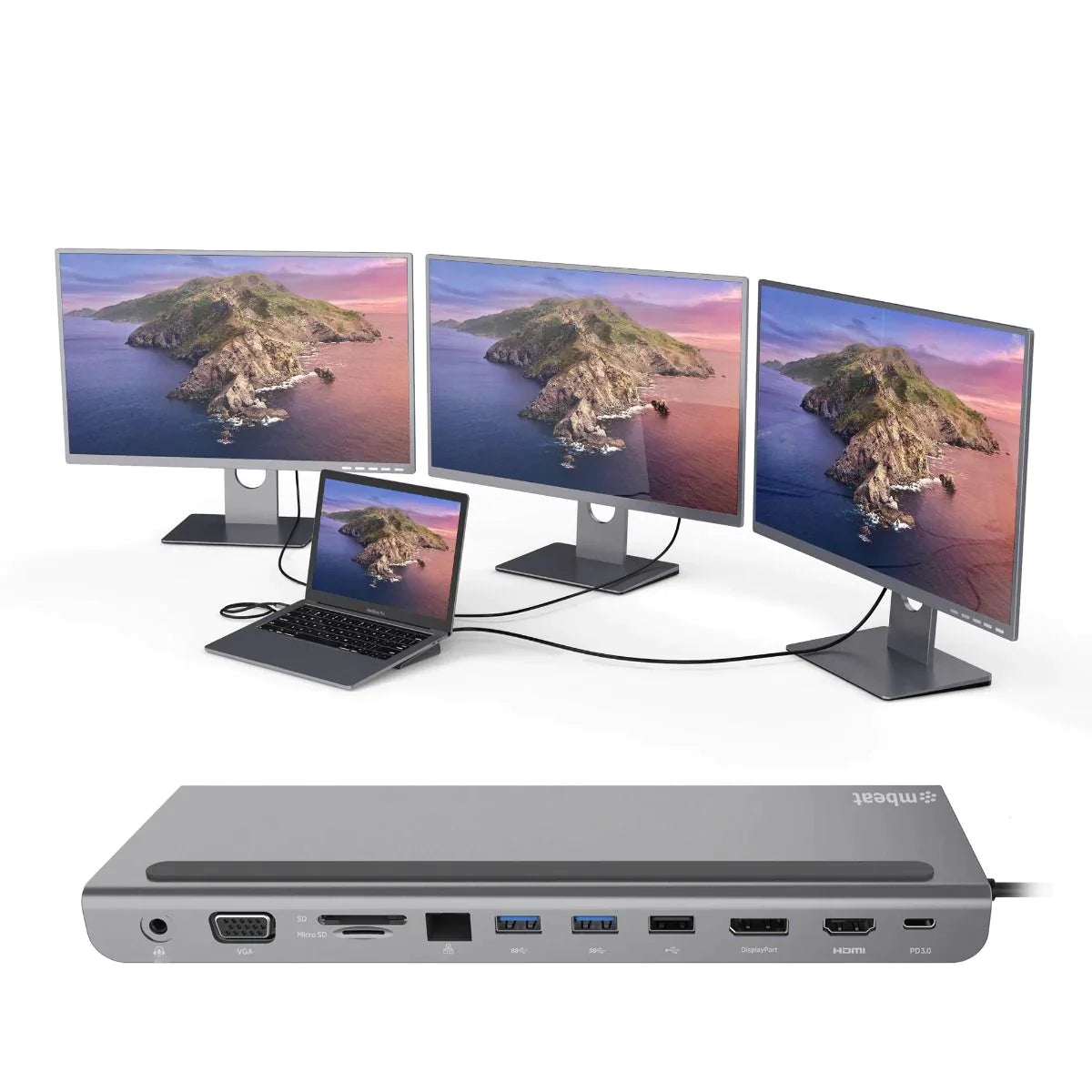 11-in-1 Laptop Dockingstation – Dock für MacBook Pro kompatibel mit i-Tec Zubehör