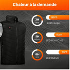 Leichtes, wasserdichtes Heizweste – elektrische Heizjacke mit 3 Heizstufen für den Außenbereich