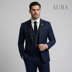Men´s 3-Piece Slim Fit Suit - Blazer, Waistcoat & Trousers