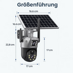 Solar Kamera – 4K Überwachungskamera außen mit Solarpanel, kabellose Überwachungskamera Solar Testsieger