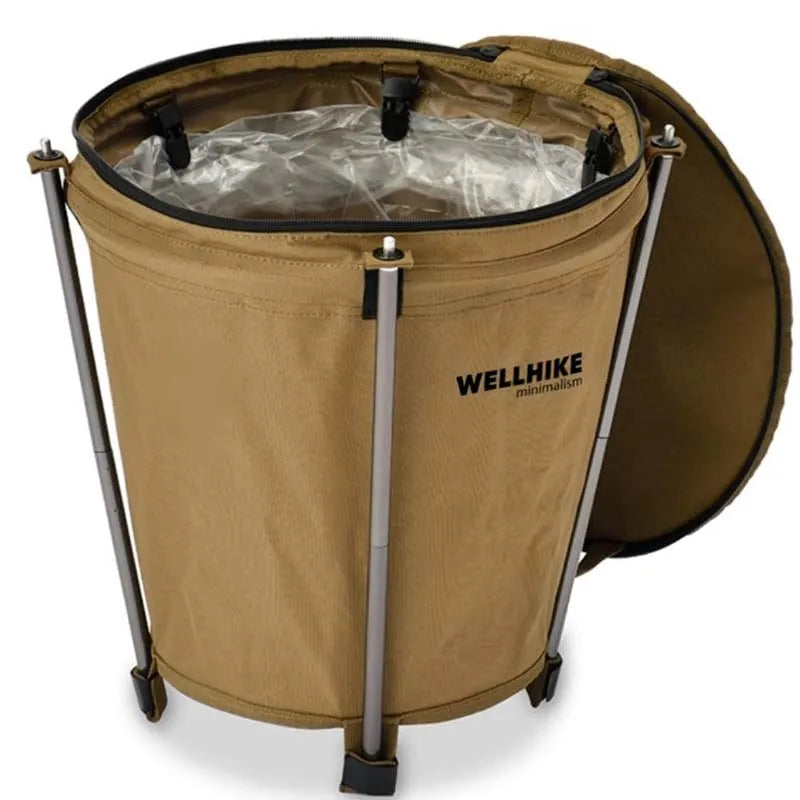 Camping Mülleimer mit Deckel – Faltbarer 20L Outdoor Abfallbehälter, wasserdicht & kompakt für Festivals