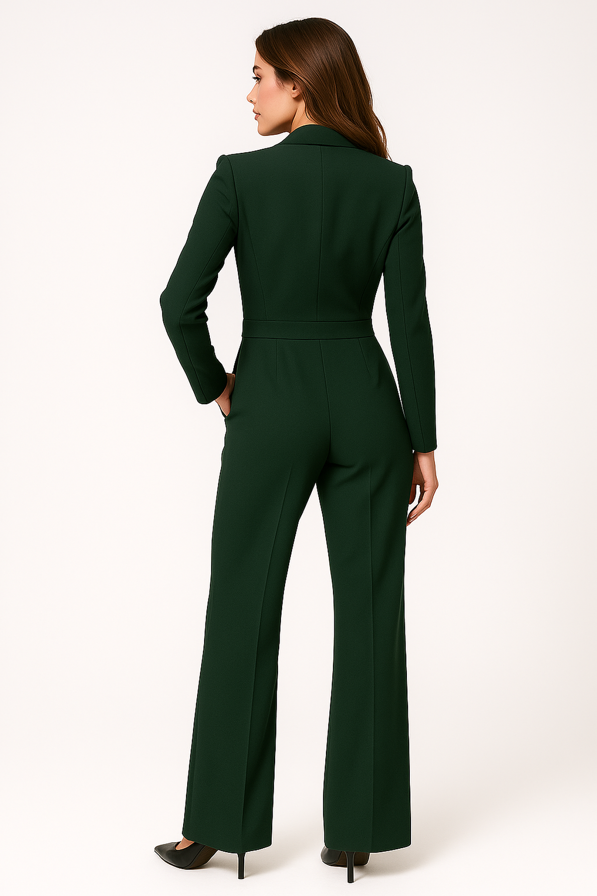 Women's Jumpsuit with V-Neck – Wide Leg & Elegant Look