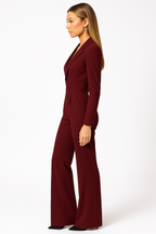 Women's Jumpsuit with V-Neck – Wide Leg & Elegant Look