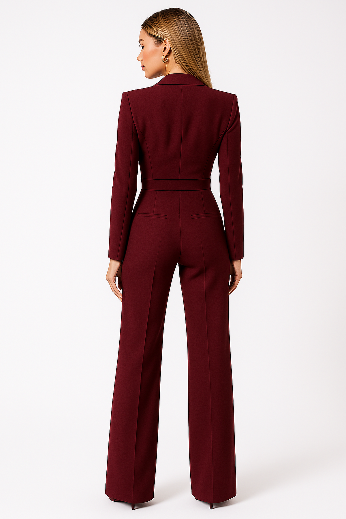 Women's Jumpsuit with V-Neck – Wide Leg & Elegant Look