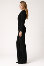 Women's Jumpsuit with V-Neck – Wide Leg & Elegant Look