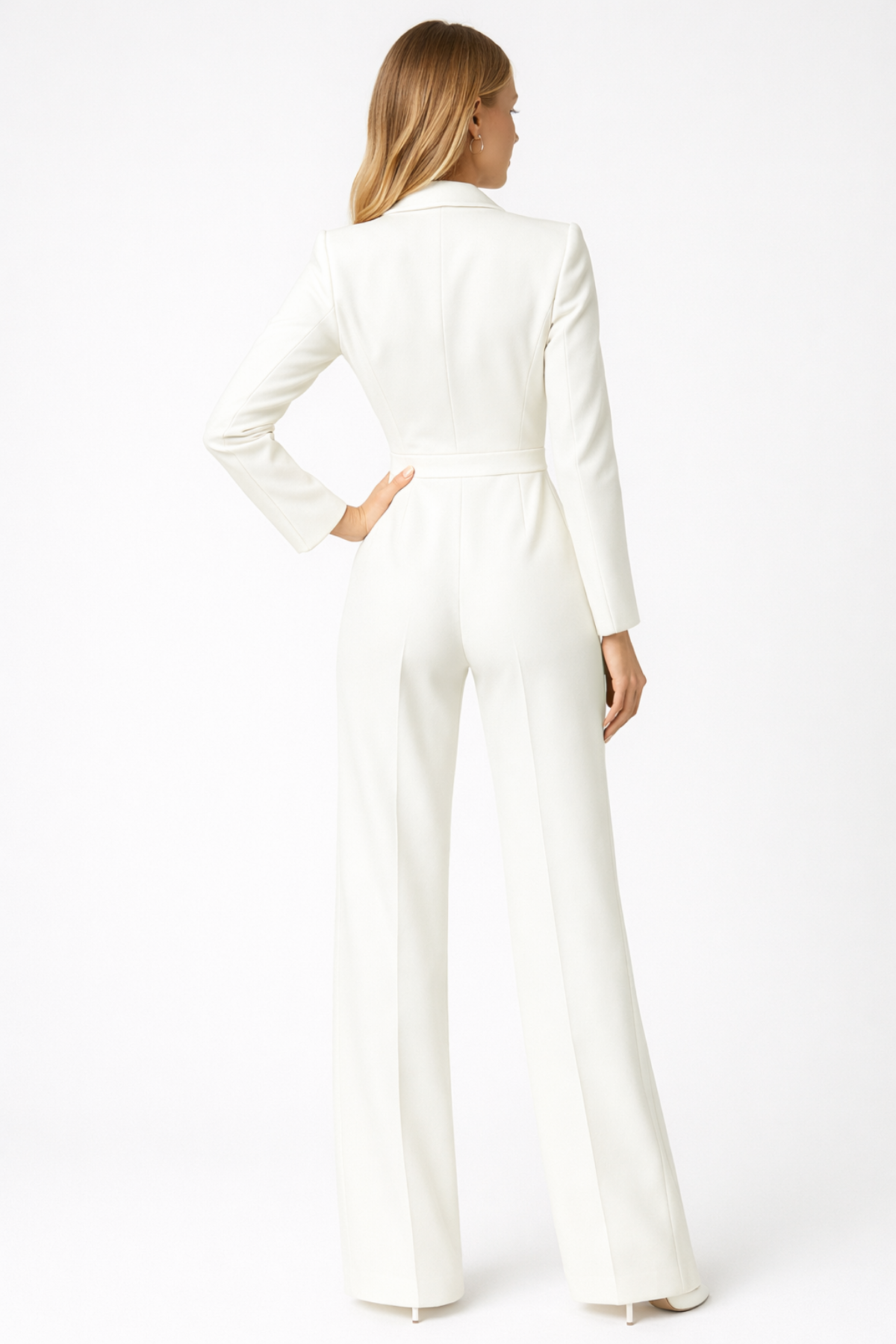 Women's Jumpsuit with V-Neck – Wide Leg & Elegant Look