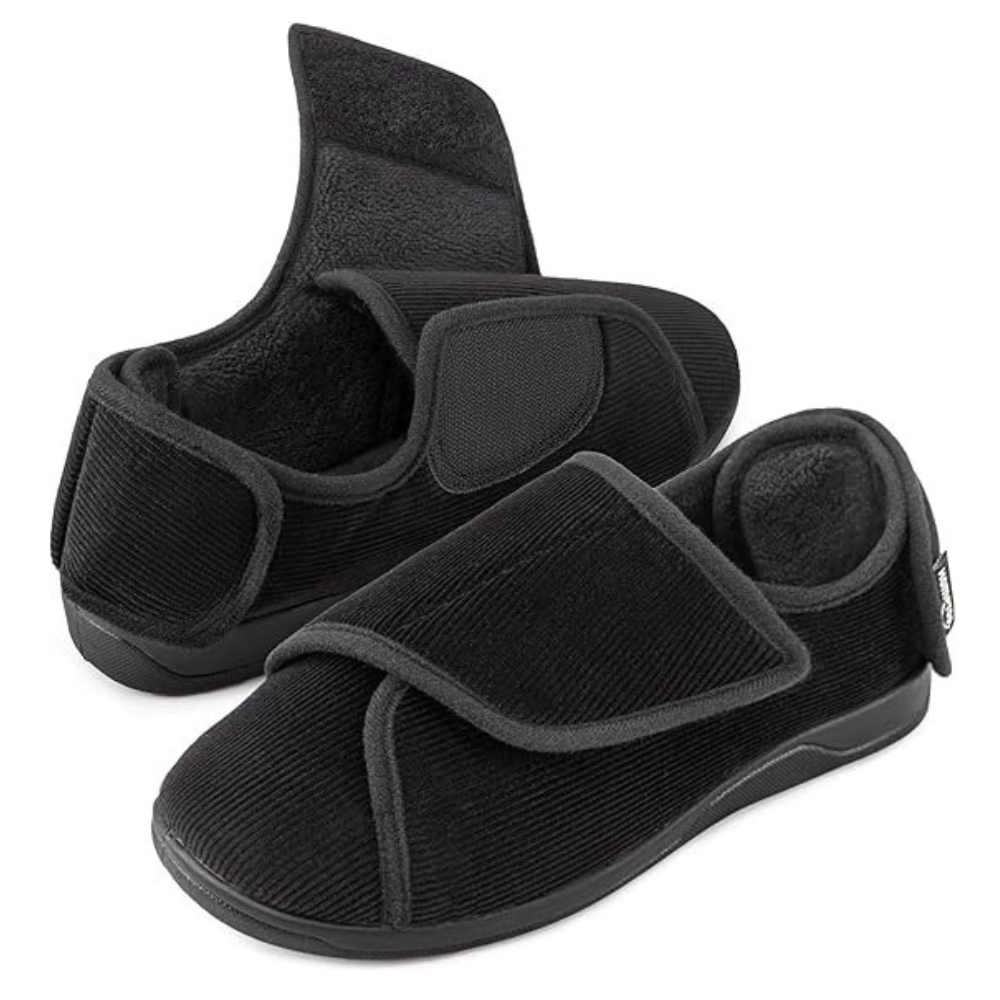 Extra Wide Slippers For Swollen Feet - Antimicrobial Protection Shoes For women