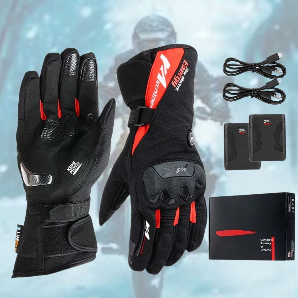 Gants Chauffants Thermo Grip pour Motards | Recharge USB & Confortables