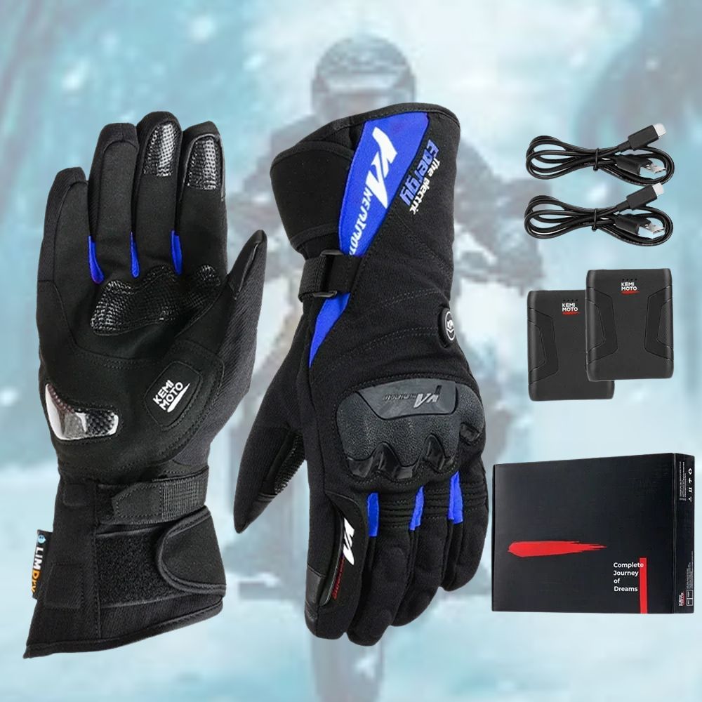 Gants Chauffants Thermo Grip pour Motards | Recharge USB & Confortables