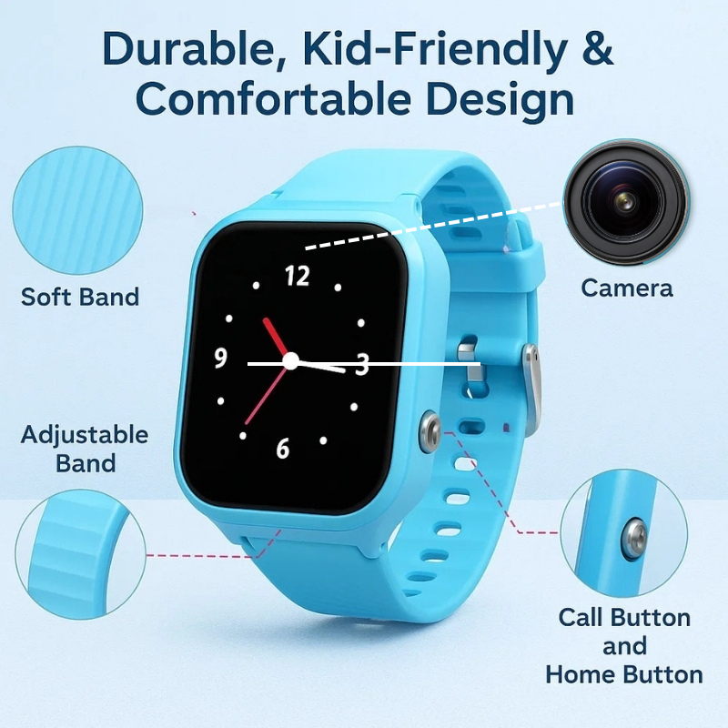 Orologio Smart per Bambini con GPS Tracker – Localizzatore Sicuro e Facile da Usare